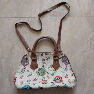 Signare Tapestry Hand Shoulder Crossbody Bag with Owl Design